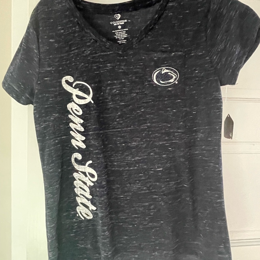 Penn State NWT Blue V-Neck Graphic Tee bedazzled logo